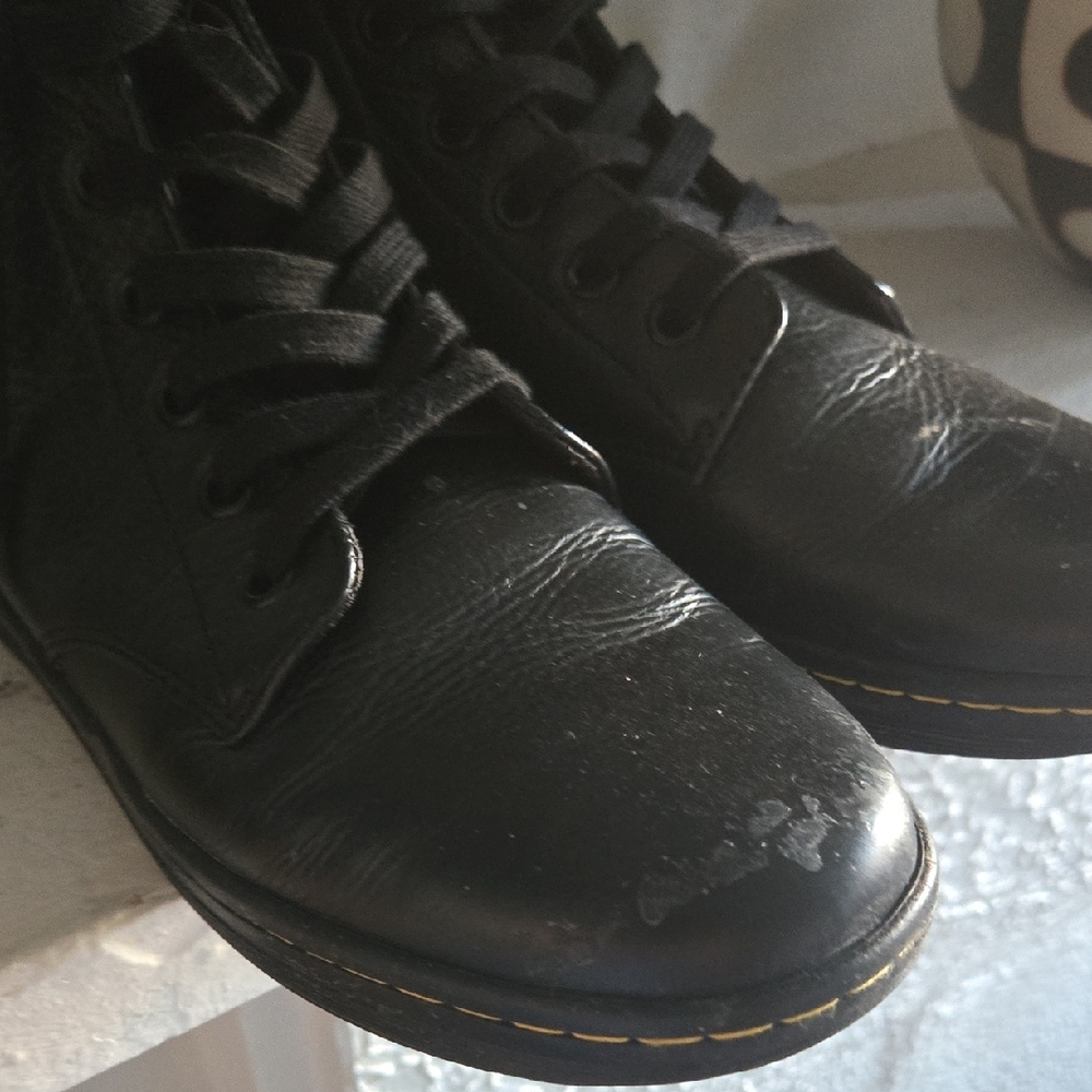 Dr. Martens Black Leather Combat Boots
